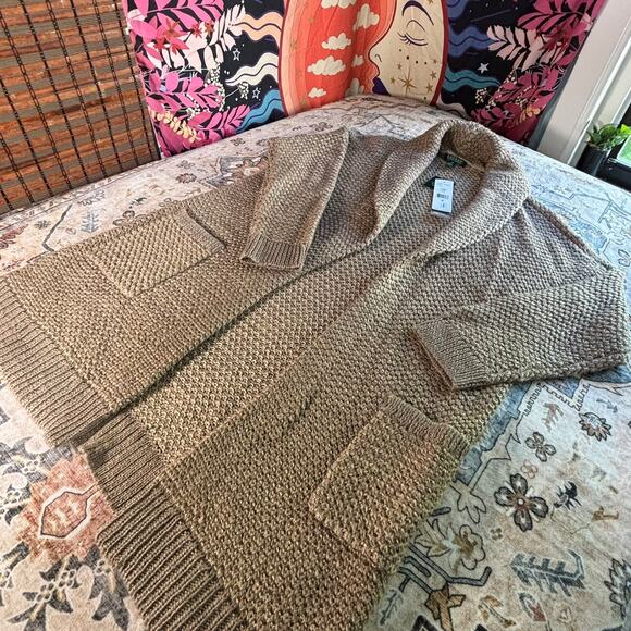 Lauren Ralph Lauren Wool Blend 2XL New With Tags Knit Sweater Fall Cardigan - Picture 7 of 11